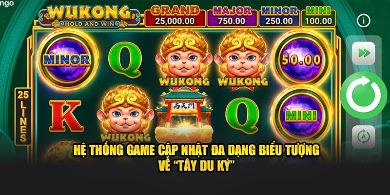 Hệ thống game cập nhật đa dạng biểu tượng về “Tây Du Ký”